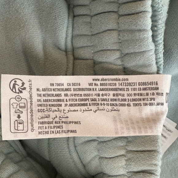 A&F Essential Sunday Sweatpants Light Blue Med - Picture 6 of 6